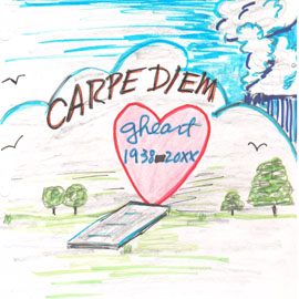 Drawing of tombstone